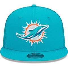 Miami Dolphins New Era Youth Main Trucker 9FIFTY Snapback Hat Aqua