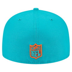 Miami Dolphins New Era Main 59FIFTY Fitted Hat Aqua