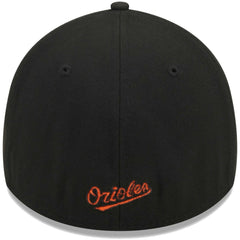 Baltimore Orioles New Era Logo 39THIRTY Flex Hat - Black Hats