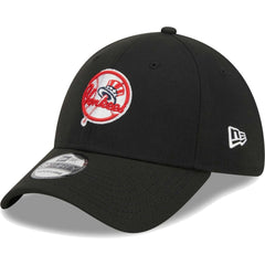 New York Yankees New Era Logo 39THIRTY Flex Hat - Black Hats