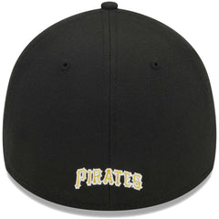 Pittsburgh Pirates New Era Logo 39THIRTY Flex Hat - Black Hats