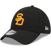 San Diego Padres New Era Logo 39THIRTY Flex Hat - Black Hats