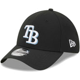 Tampa Bay Rays New Era Logo 39THIRTY Flex Hat - Black Hats