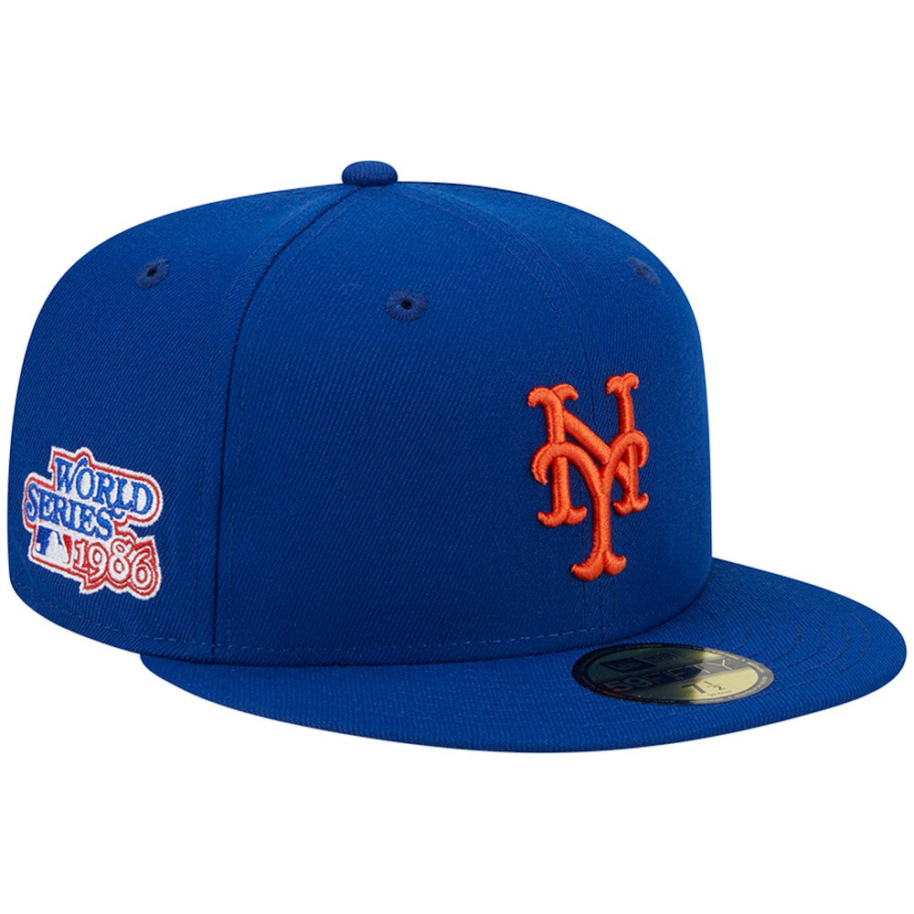 New York Mets New Era 1986 World Series Team Color 59FIFTY Fitted Hat - Royal Hats