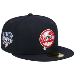 New York Yankees New Era Primary Logo 2000 World Series Team Color 59FIFTY Fitted Hat - Navy Hats