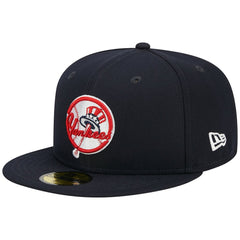 New York Yankees New Era Primary Logo 2000 World Series Team Color 59FIFTY Fitted Hat - Navy Hats