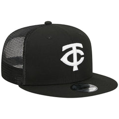 Minnesota Twins New Era Trucker 9FIFTY Snapback Hat - Black Hats