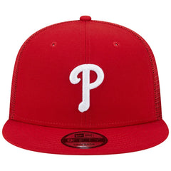 Philadelphia Phillies New Era Team Color Trucker 9FIFTY Snapback Hat - Red Hats