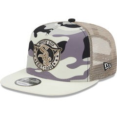 Chicago White Sox New Era Chrome Camo A-Frame 9FIFTY Trucker Snapback Hat - White Hats