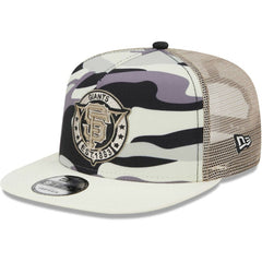 San Francisco Giants New Era Chrome Camo A-Frame 9FIFTY Trucker Snapback Hat - White Hats