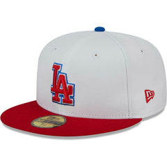 Los Angeles Dodgers New Era Undervisor 59FIFTY Fitted Hat - White/Red Hats