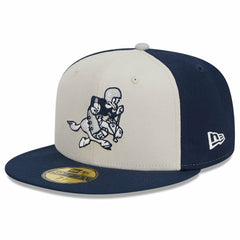 Dallas Cowboys New Era 2023 Sideline Historic 59FIFTY Fitted Hat Cream/Navy
