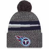 Tennessee Titans New Era 2023 Sideline Sport Cuffed Pom Knit Hat Gray