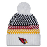 Arizona Cardinals New Era Women's 2023 Sideline Cuffed Knit Hat with Pom White