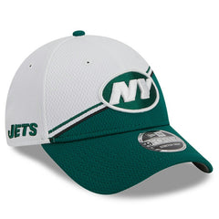 New York Jets New Era 2023 Sideline 9FORTY Adjustable Hat White/Green