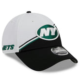 New York Jets New Era 2023 Sideline 9FORTY Adjustable Hat White/Black