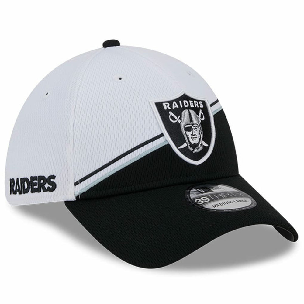 Las Vegas Raiders New Era 2023 Sideline 39THIRTY Flex Hat White/Black