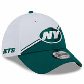 New York Jets New Era 2023 Sideline 39THIRTY Flex Hat White/Green