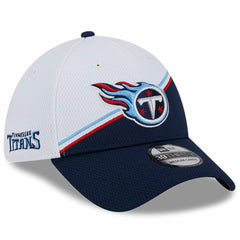 Tennessee Titans New Era 2023 Sideline 39THIRTY Flex Hat White/Navy