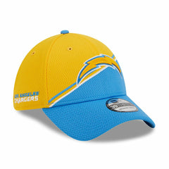 Los Angeles Chargers New Era 2023 Sideline 39THIRTY Flex Hat Gold/Powder Blue