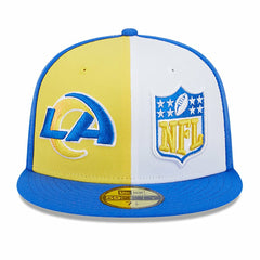 Los Angeles Rams New Era 2023 Sideline 59FIFTY Fitted Hat Gold/Royal