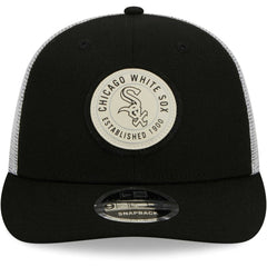 Chicago White Sox New Era Circle Trucker Low Profile 9FIFTY Snapback Hat - Black Hats