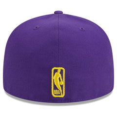 Los Angeles Lakers Big Arch Text 59FIFTY Fitted Hat Purple