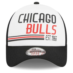 Chicago Bulls Lift Pass Foam Front Trucker 9FORTY Adjustable Hat White