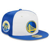 Golden State Warriors Throwback Satin 59FIFTY Fitted Hat White