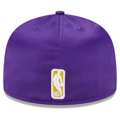 Los Angeles Lakers Throwback Satin 59FIFTY Fitted Hat White