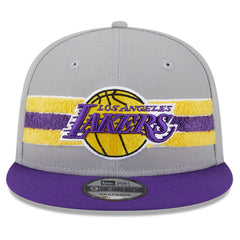 Los Angeles Lakers Chenille Band 9FIFTY Snapback Hat Gray