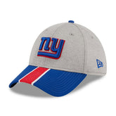 New York Giants New Era Striped 39THIRTY Flex Hat Heather Gray/Royal