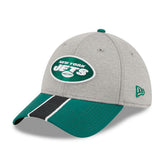 New York Jets New Era Striped 39THIRTY Flex Hat Heather Gray/Green