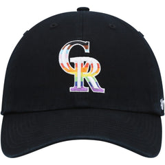 Colorado Rockies '47 Team Pride Clean Up Adjustable Hat - Black Hats