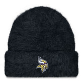 Minnesota Vikings New Era Women's Fuzzy Cuffed Knit Hat Black