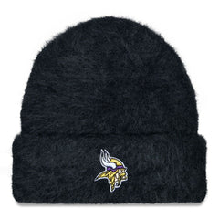 Minnesota Vikings New Era Women's Fuzzy Cuffed Knit Hat Black