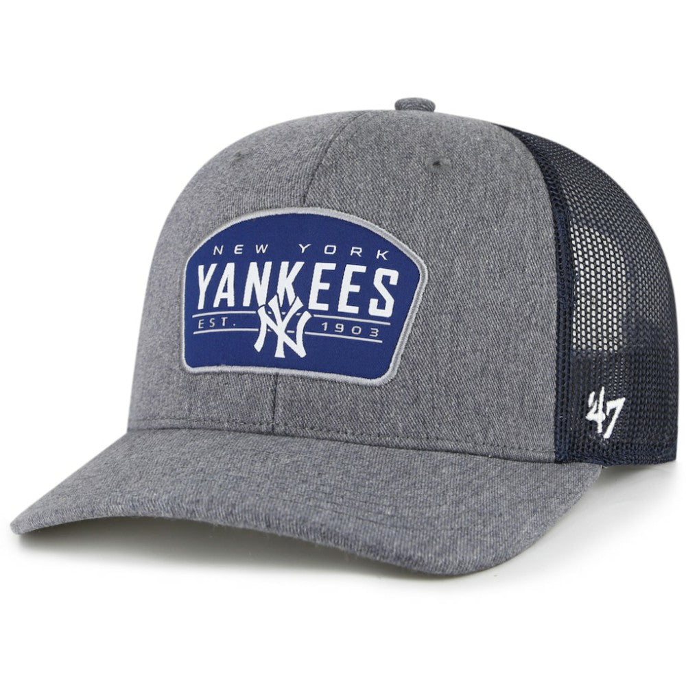 New York Yankees '47 Slate Trucker Snapback Hat - Charcoal/Navy Hats