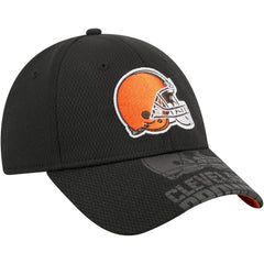 Cleveland Browns New Era Top Visor 9FORTY Adjustable Hat Black