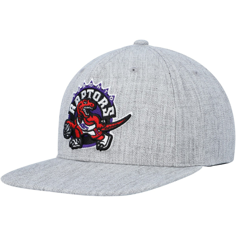 Toronto Raptors Hardwood Classics 2.0 Snapback Hat Heather Gray
