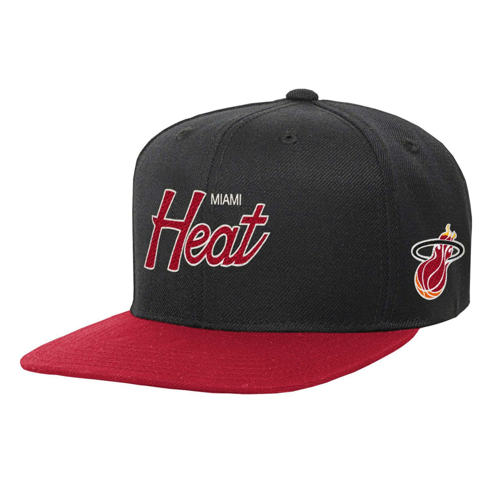 Miami Heat Youth Team Script Snapback Hat Black