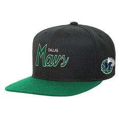 Dallas Mavericks Youth Team Script Snapback Hat Black