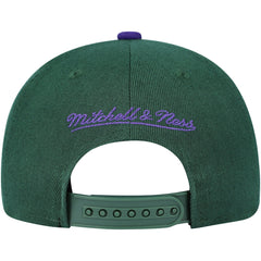 Milwaukee Bucks Youth Two-Tone Snapback Hat Hunter Green/Purple