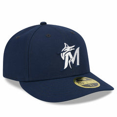 Miami Marlins New Era Oceanside Low Profile 59FIFTY Fitted Hat - Navy Hats