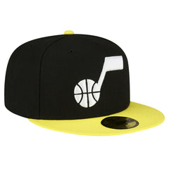 Utah Jazz 2-Tone 59FIFTY Fitted Hat Black/Yellow