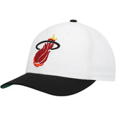 Miami Heat Hardwood Classics Core 2-Tone 2.0 Pro Snapback Hat White/Black