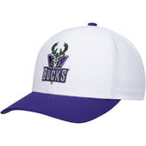 Milwaukee Bucks Hardwood Classics Core 2-Tone 2.0 Pro Snapback Hat White/Purple