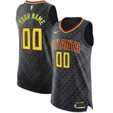 Atlanta Hawks Authentic Custom Jersey Black Icon Edition