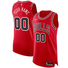 NBA Chicago Bulls Authentic Custom Jersey Red sale - Icon Edition