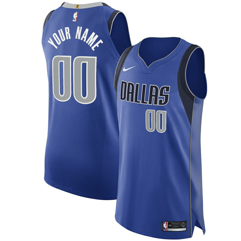 NBA Dallas Mavericks 2020/21 Authentic Custom Jersey Royal sale - Icon Edition
