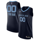 NBA Memphis Grizzlies 2020/21 Authentic Custom Jersey Navy - Icon Edition